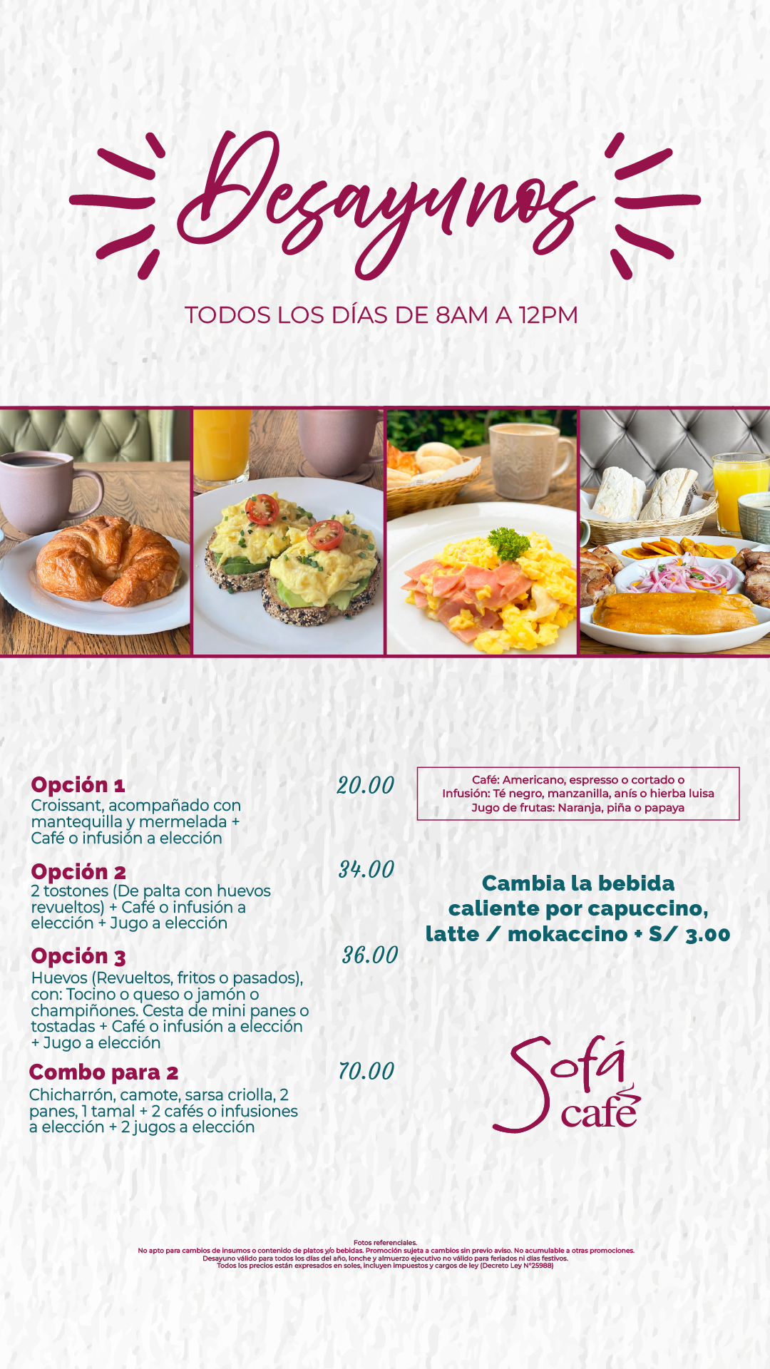 Desayunos Sofá Café